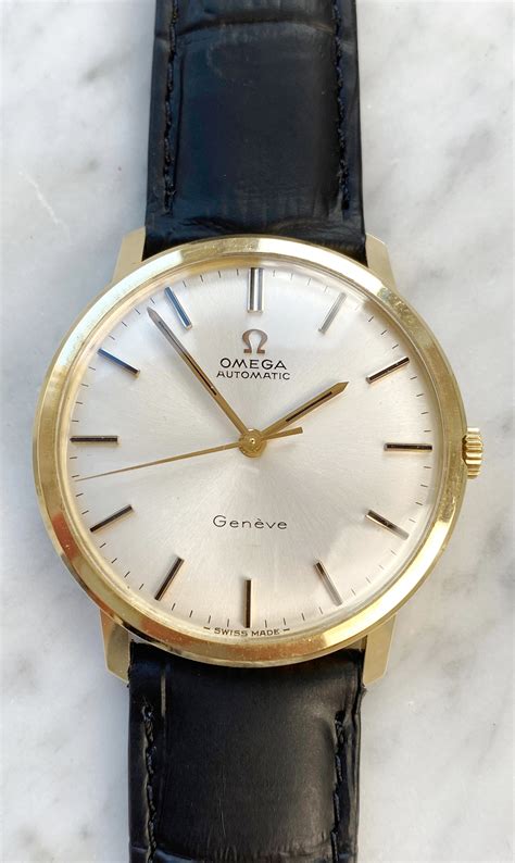 omega geneve automatic gold watch|vintage omega seamaster geneve automatic.